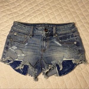 american eagle shorts size 0